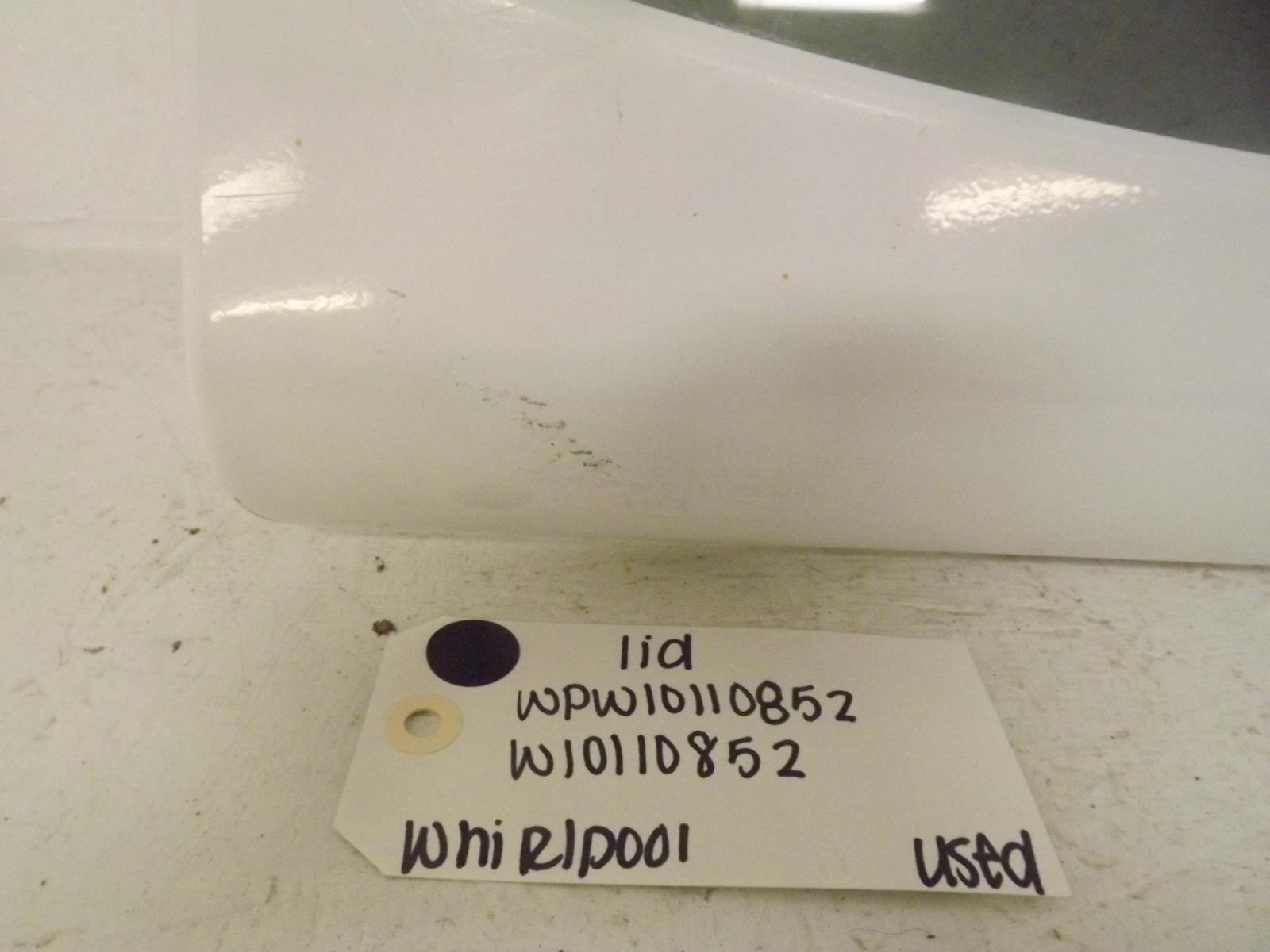Whirlpool Washer WPW10110852 W10110852 Lid Used Whirlpool Washer WPW10110852 W10110852 Lid Used